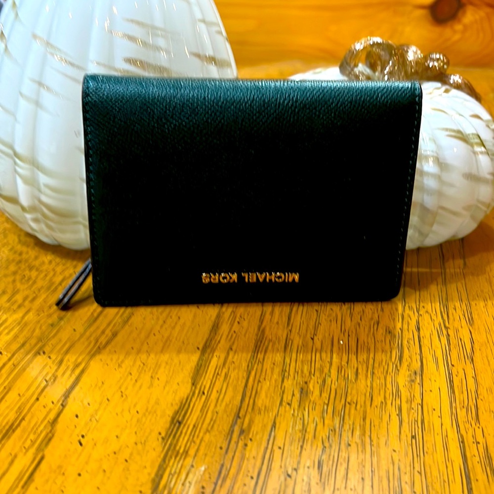 Hunter green MK wallet